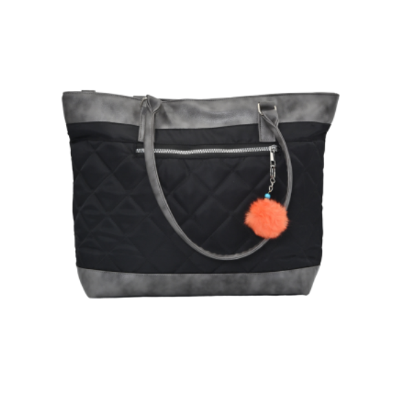 Jeevan PVC Diamond Cut Tote Bag (Grey)