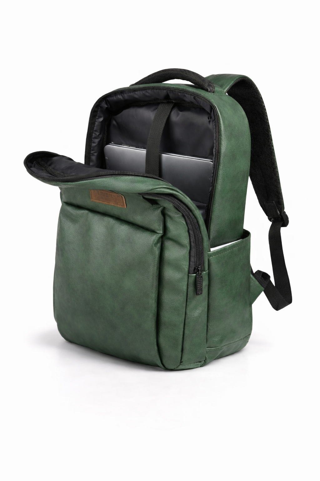 Jeevan Premium Faux Leather Backpack (Green)