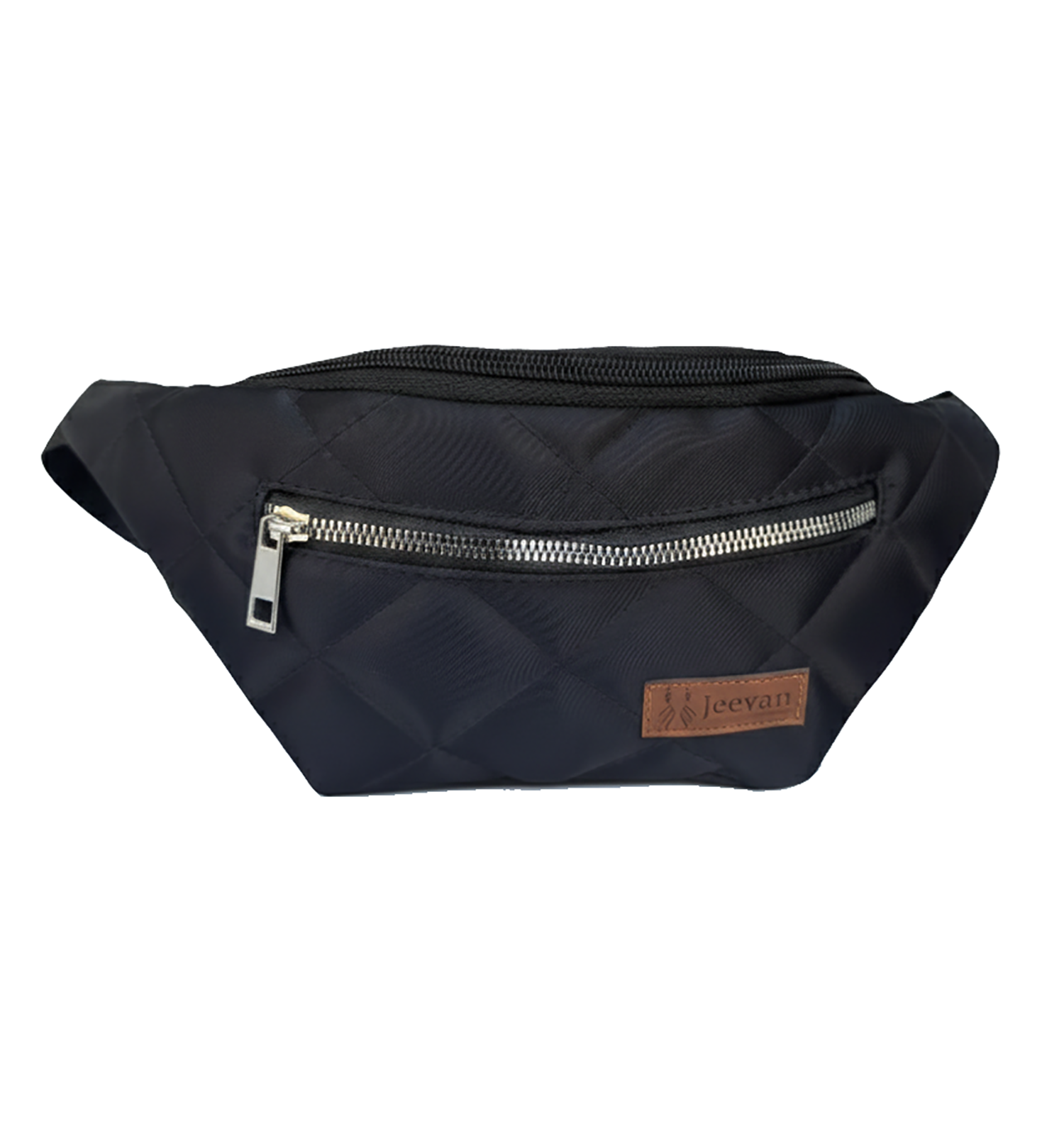 Jeevan Essential Diamond Cut Fanny Bag - Your Weekend Travel (Black)