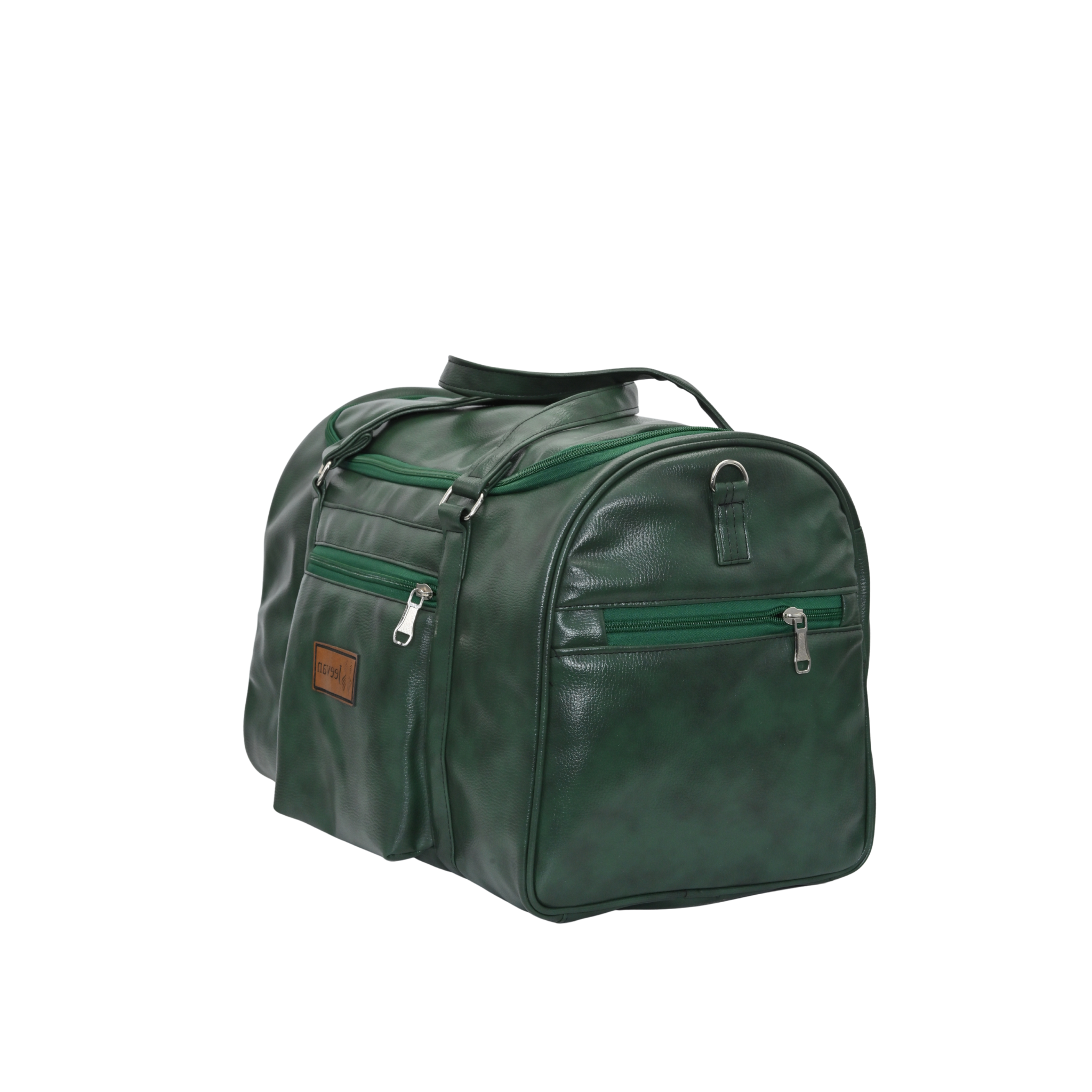 Jeevan Premium Faux Leather Duffle Bag (Green)