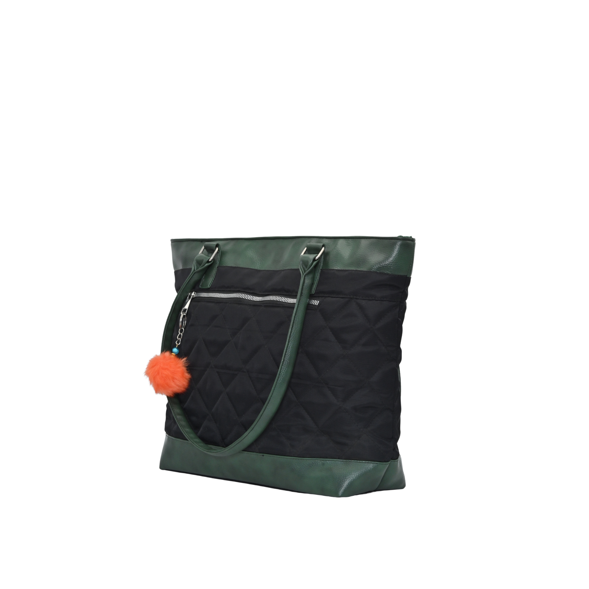 Jeevan PVC Diamond Cut Tote Bag (Green)