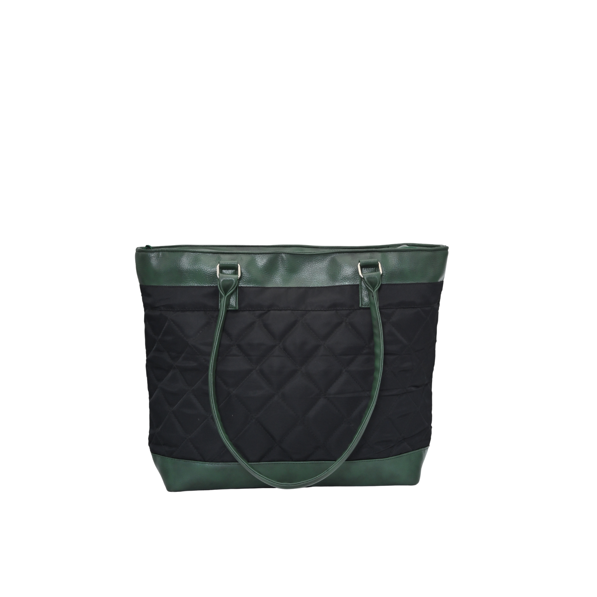 Jeevan PVC Diamond Cut Tote Bag (Green)