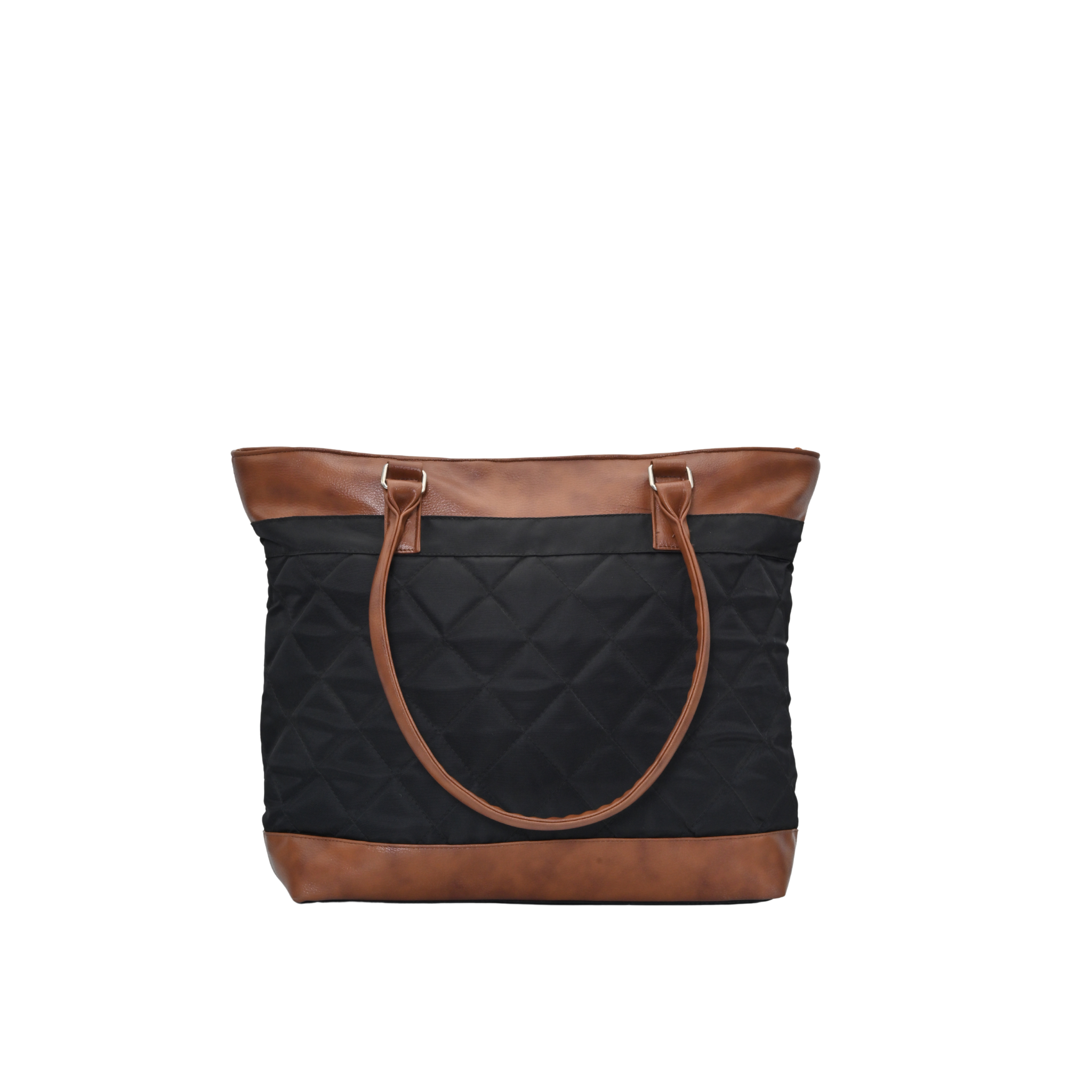 Jeevan PVC Diamond Cut Tote Bag (Camel Brown)