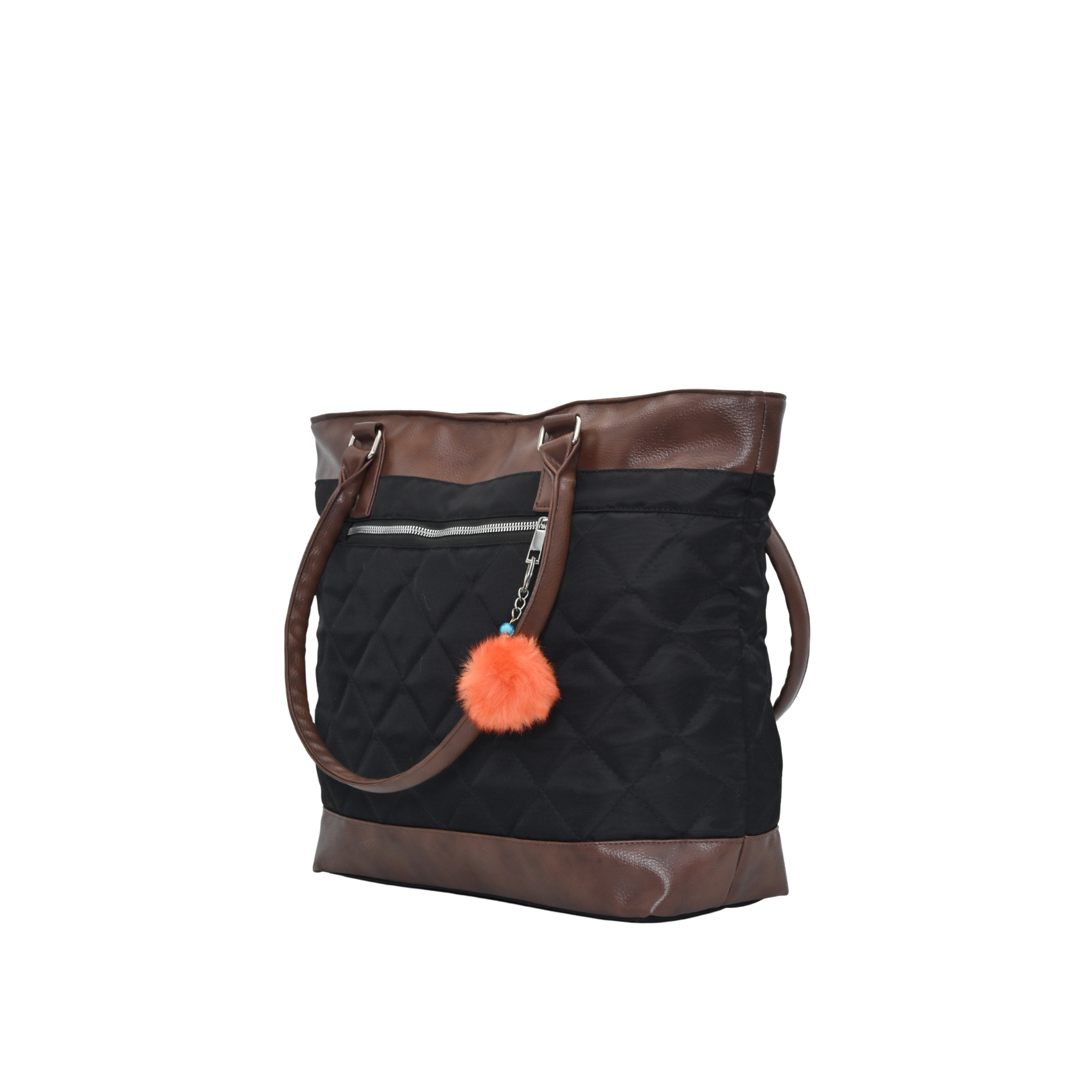 Jeevan PVC Diamond Cut Tote Bag (Chocolate Brown)