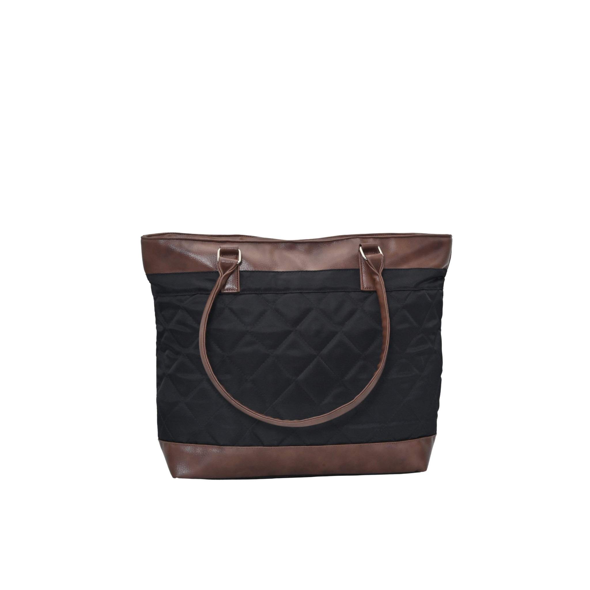 Jeevan PVC Diamond Cut Tote Bag (Chocolate Brown)