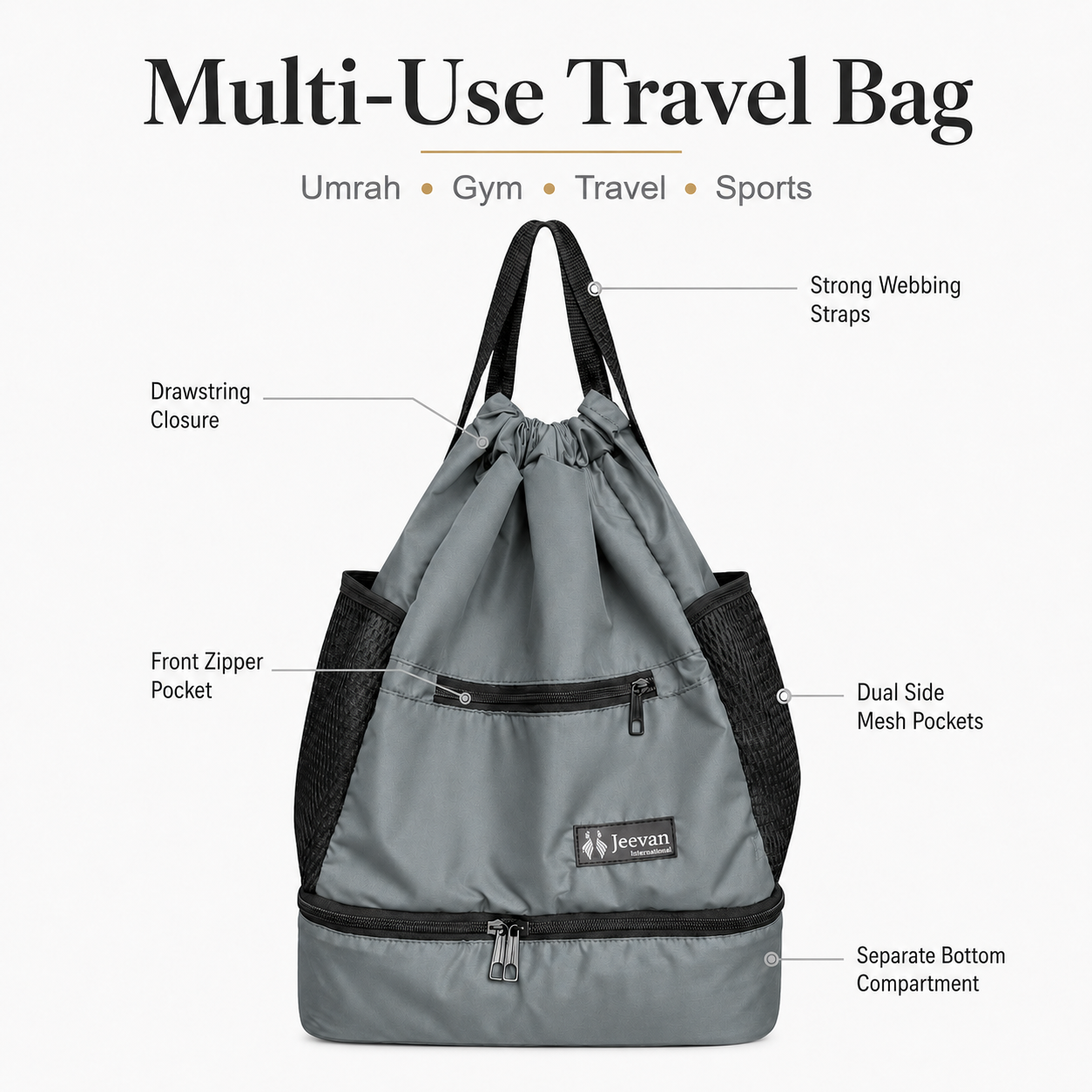 4 in 1 Multi-Use Bag (Grey)