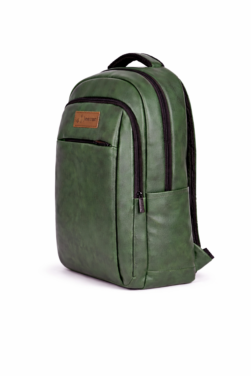 Jeevan Premium Faux Leather Backpack (Green)