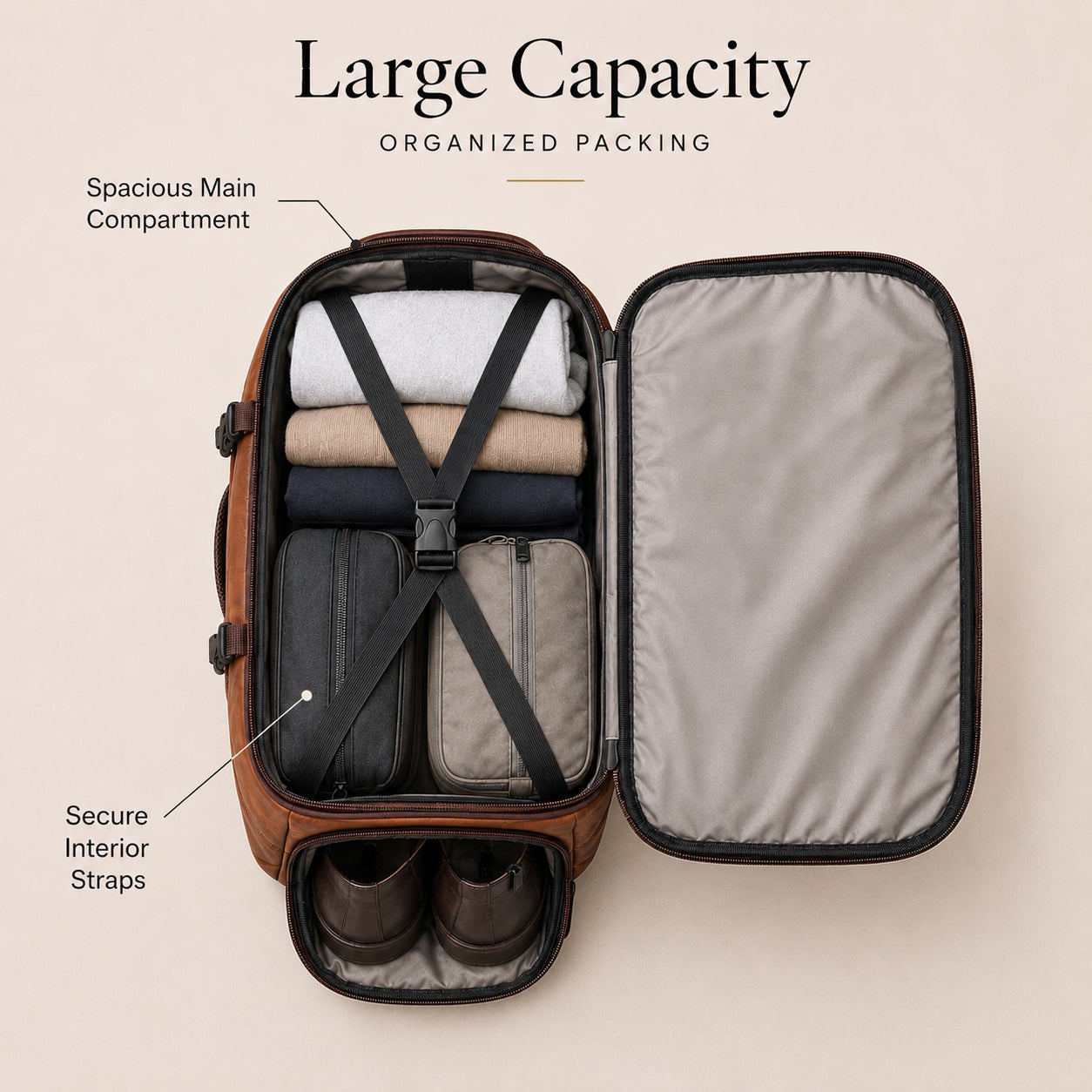 Jeevan Executive Travel Bag – Camel Brown