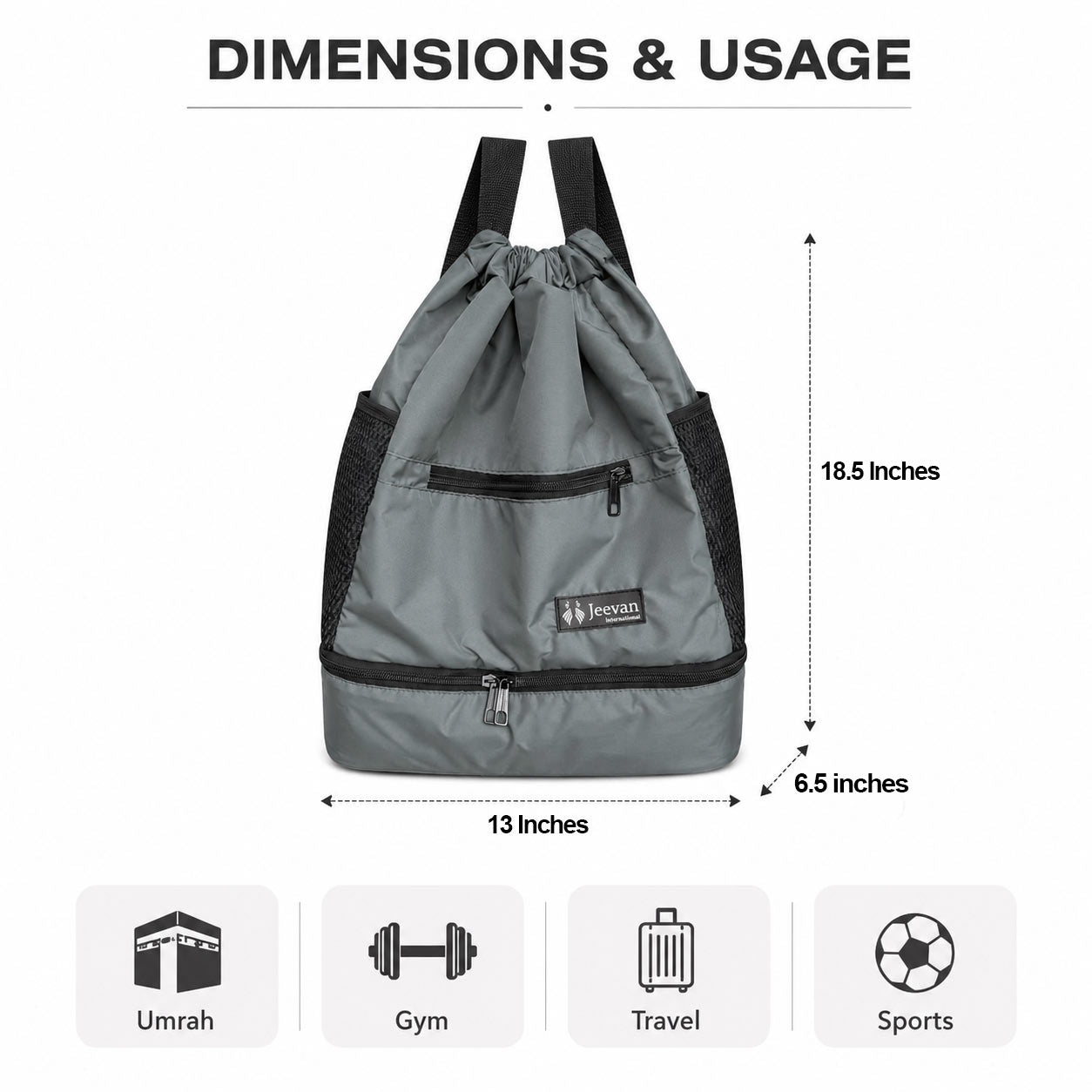 4 in 1 Multi-Use Bag (Grey)