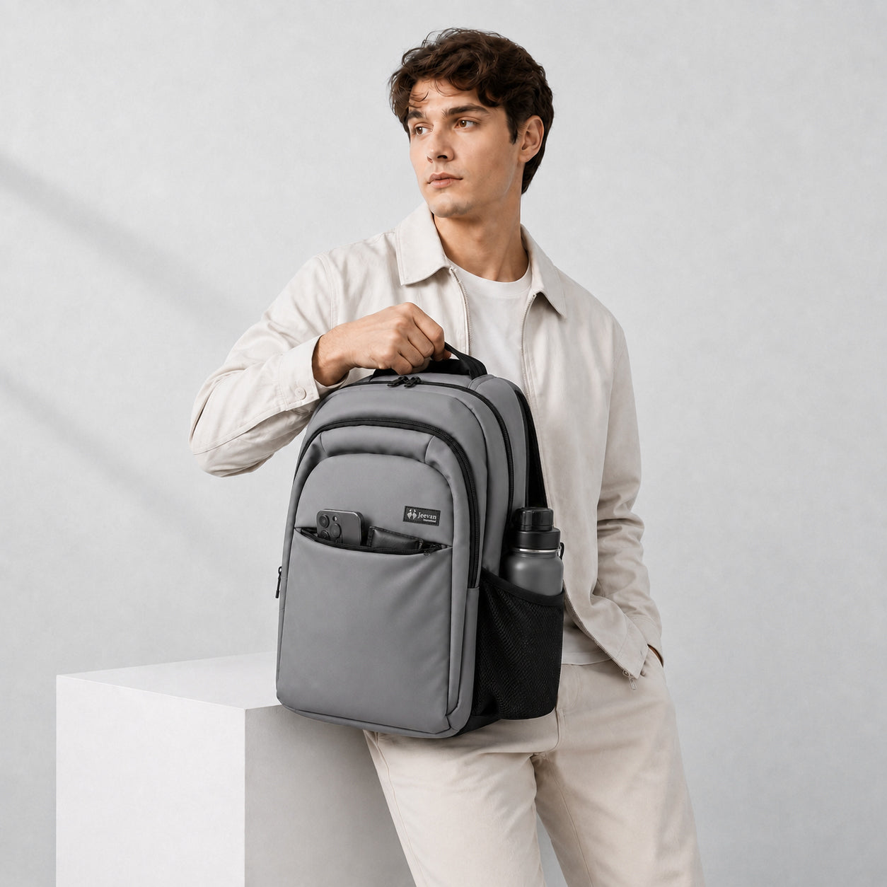 Urban Pro Multi-Compartment Laptop Backpack Grey – 19 Inch