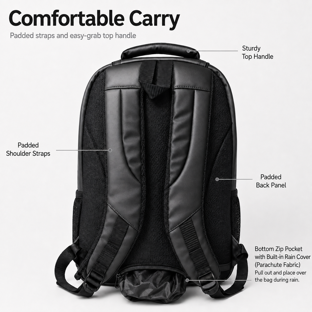 Urban Pro Multi-Compartment Laptop Backpack Black – 19 Inch