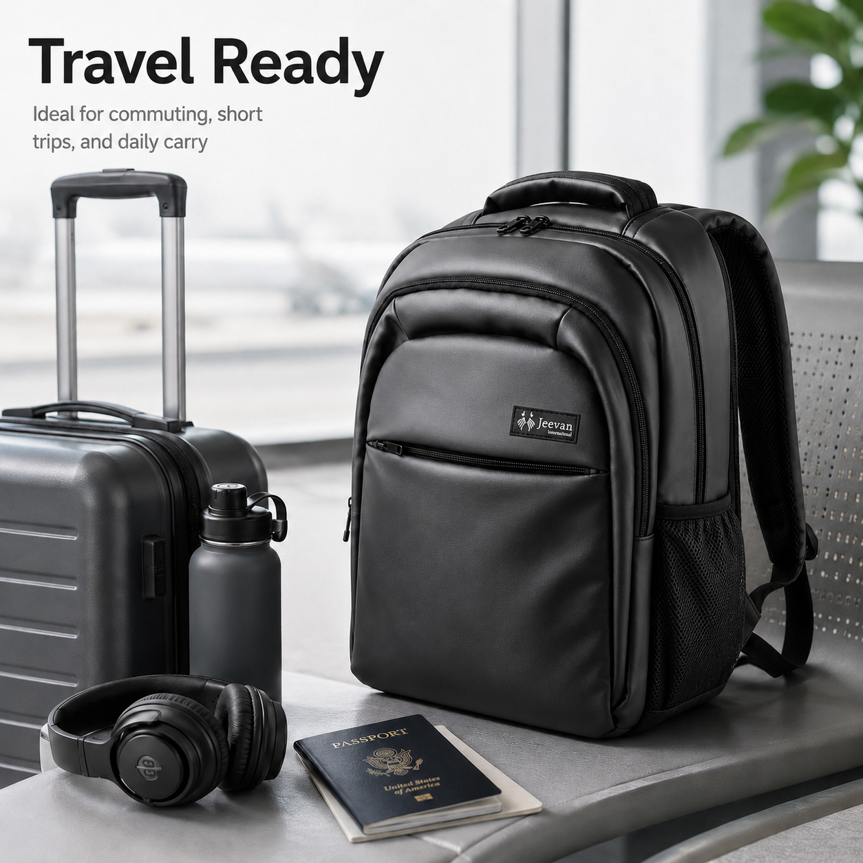 Urban Pro Multi-Compartment Laptop Backpack Black – 19 Inch