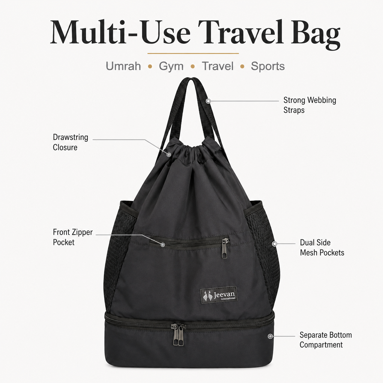 4 in 1 Multi-Use Bag (Black)