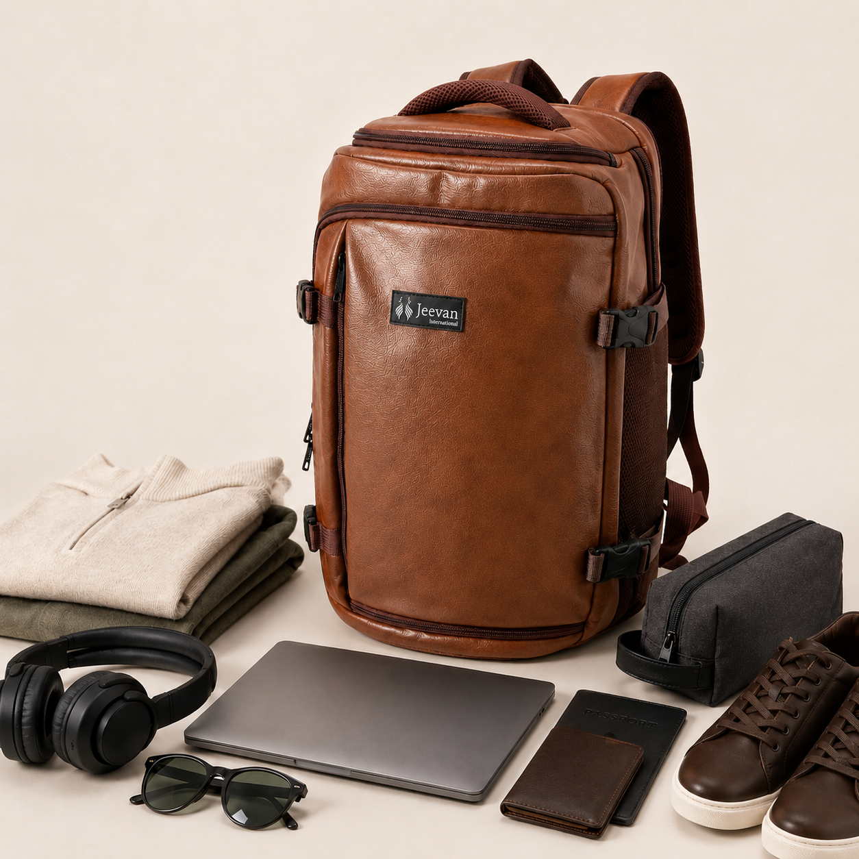 Jeevan Executive Travel Bag – Brown
