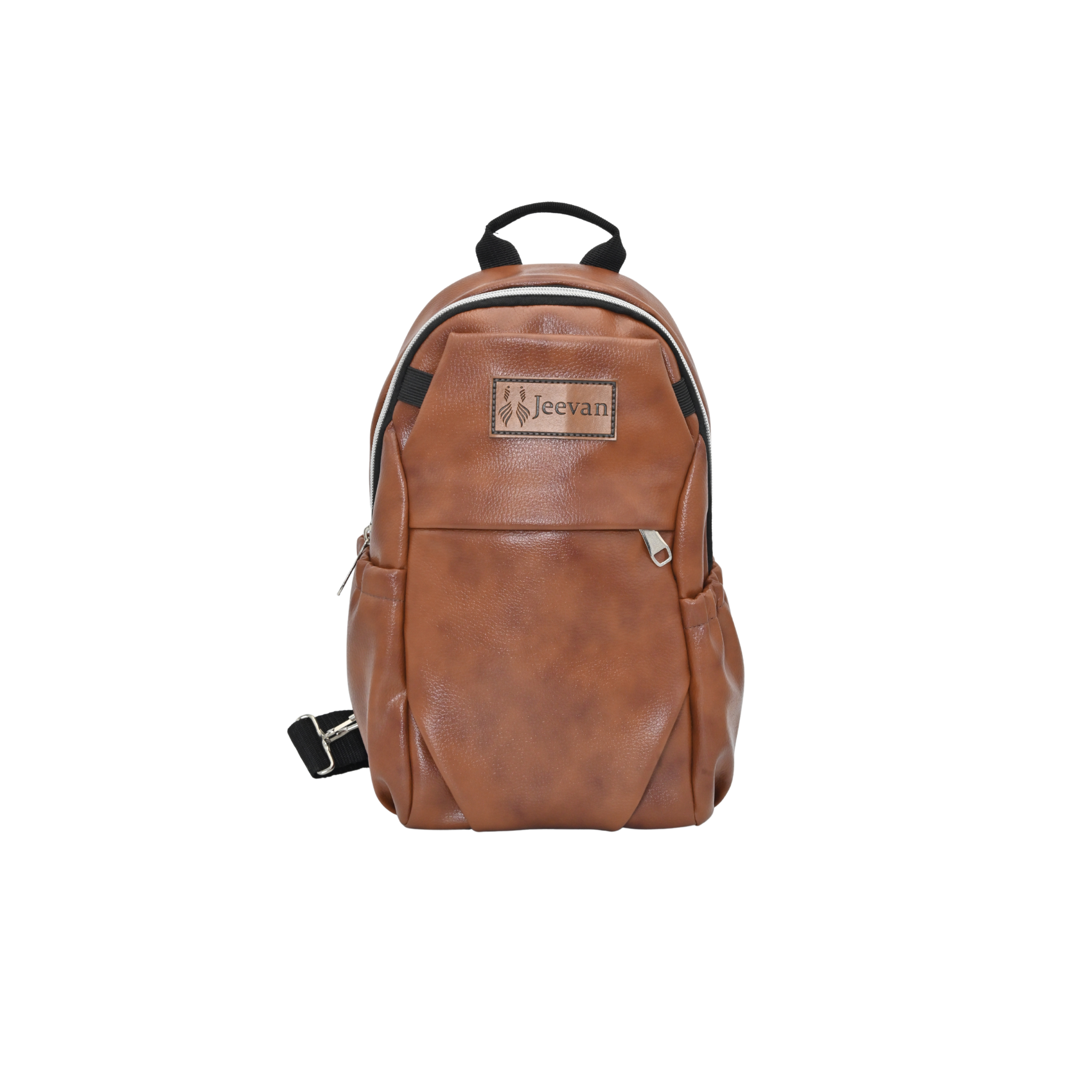 Jeevan Faux Leather Chest Cross Bag - Compact & Stylish (Camel Brown)