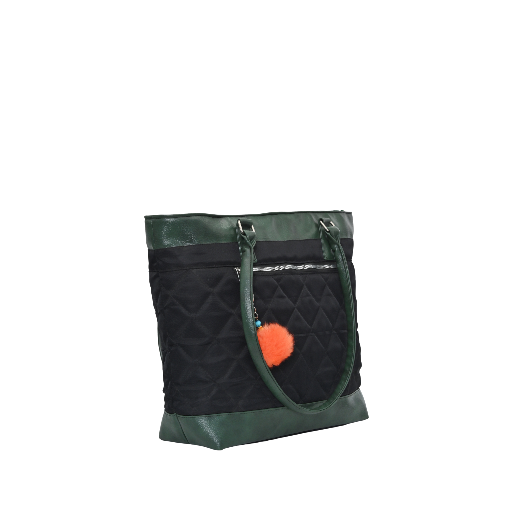 Jeevan PVC Diamond Cut Tote Bag (Green)