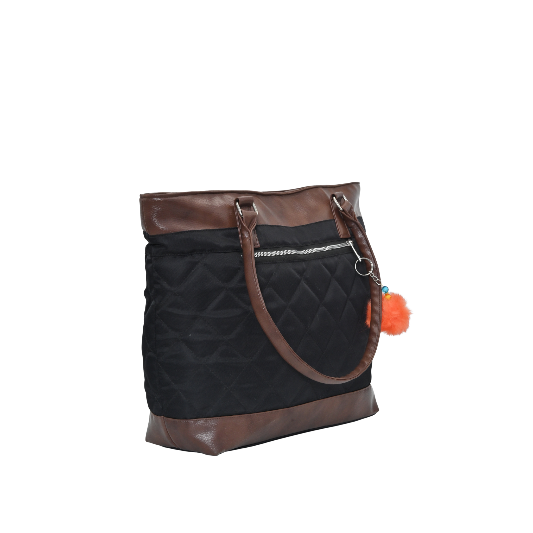 Jeevan PVC Diamond Cut Tote Bag (Chocolate Brown)